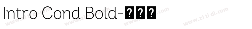 Intro Cond Bold字体转换